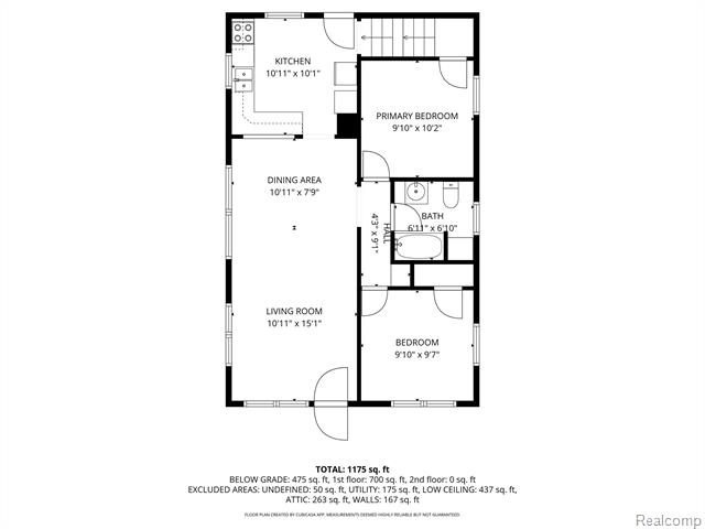 Builiding view thirty for 332 W Saratoga, Ferndale, MI. 48220