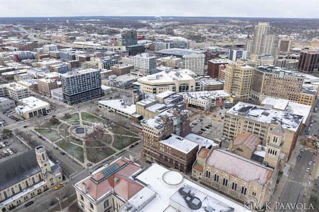 Builiding view sixty five for 27 Library, Grand Rapids, MI. 49503