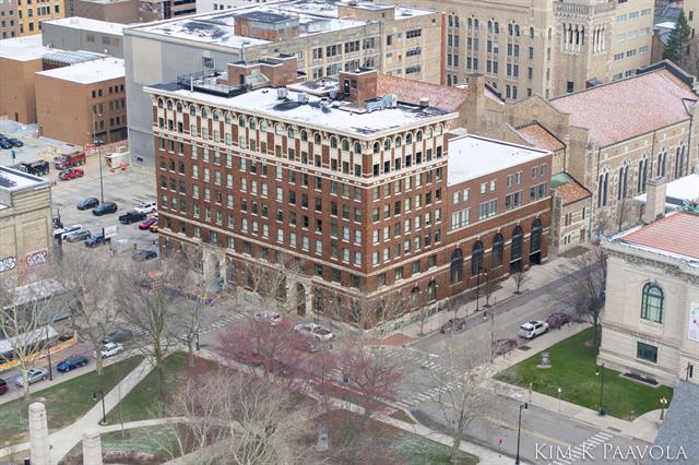 Builiding view sixty seven for 27 Library, Grand Rapids, MI. 49503