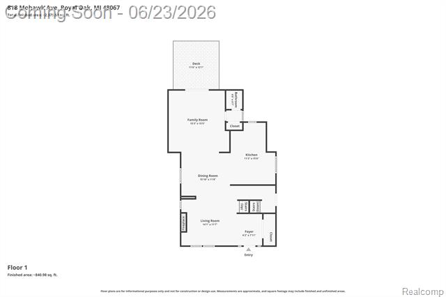Builiding view fifty four for 818 Mohawk, Royal Oak, MI. 48067