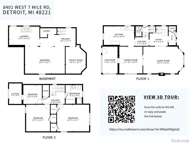 Builiding view forty nine for 8401 7 Mile Road, Detroit, MI. 48221