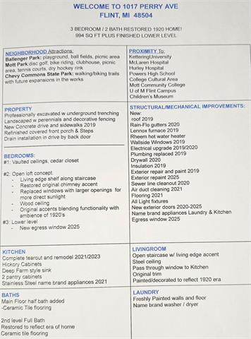 Builiding view one for 1017 Perry St, Flint, MI. 48504