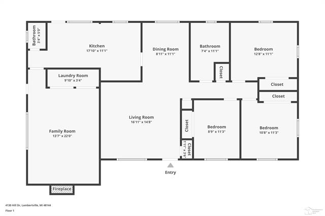 Builiding view thirty six for 4130 Hill Drive, Lambertville, MI. 48144