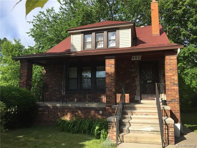 front view for 480 Manistique Street, Detroit, Mi. 48215