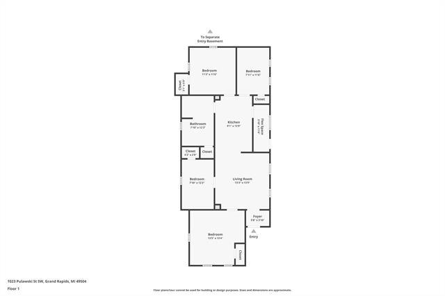 Builiding view eighteen for 1023 Pulawski, Grand Rapids, MI. 49504