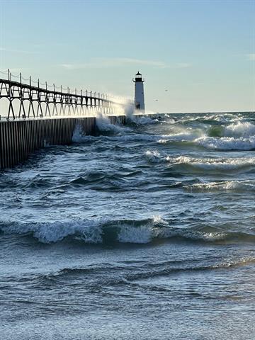 Builiding view forty two for 84 Charter, Manistee, MI. 49660