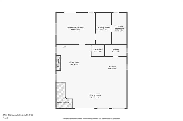 Builiding view ninety one for 17323 Ottawa, Spring Lake, MI. 49456