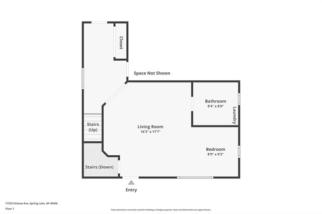 Builiding view ninety two for 17323 Ottawa, Spring Lake, MI. 49456