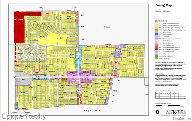 Builiding view four for 659 W Maple, Clawson, MI. 48017