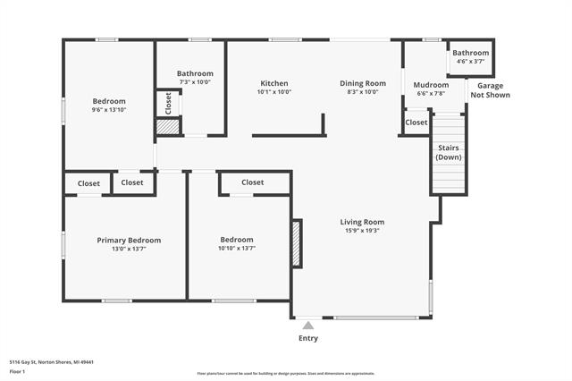 Builiding view forty eight for 5116 Gay, Muskegon, MI. 49441