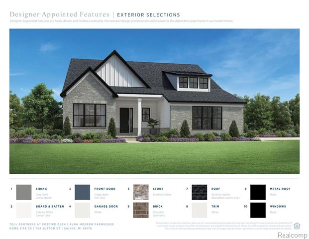 front view for 754 Sutton Court, Saline, Mi. 48176