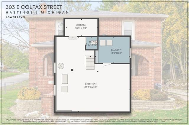 Builiding view thirty seven for 303 Colfax, Hastings, MI. 49058