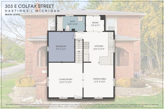 Builiding view thirty six for 303 Colfax, Hastings, MI. 49058