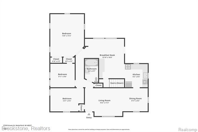 Builiding view thirty seven for 5729 Graves, Waterford, MI. 48327