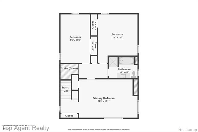 Builiding view forty four for 16565 Roselawn, Detroit, MI. 48221