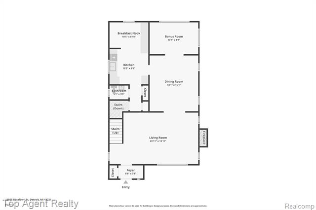 Builiding view forty three for 16565 Roselawn, Detroit, MI. 48221