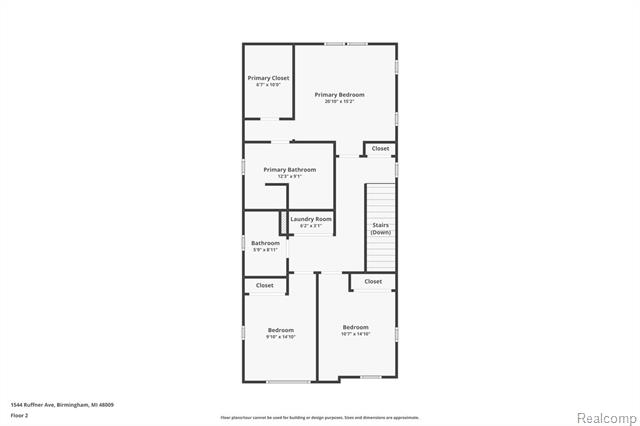 Builiding view forty seven for 1544 Ruffner, Birmingham, MI. 48009