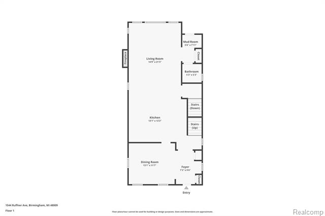 Builiding view forty six for 1544 Ruffner, Birmingham, MI. 48009