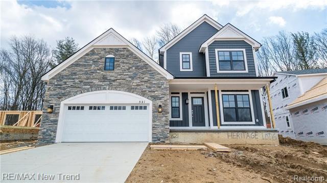 front view for 521 Heritage Ridge Dr, Milford, Mi. 48381