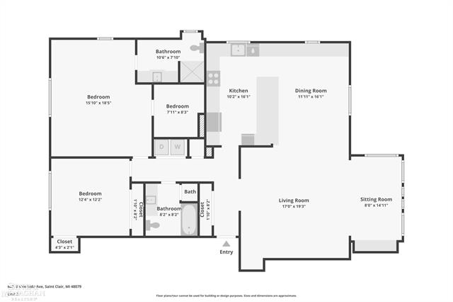 Builiding view forty three for 669 N Riverside, Saint Clair, MI. 48079