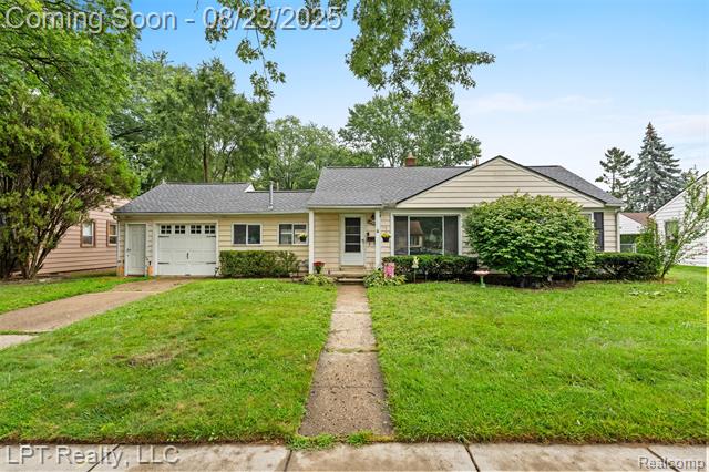 front view picture of 14942 Melrose, Livonia, MI. 48154