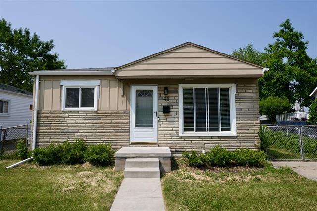 front view picture of 46 W Coy Ave, Hazel Park, MI. 48030