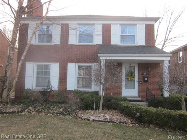 front view picture of 857 Harcourt Road, Grosse Pointe, MI. 48230