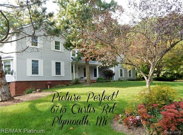 front view picture of 6715 Curtis Road, Plymouth, MI. 48170