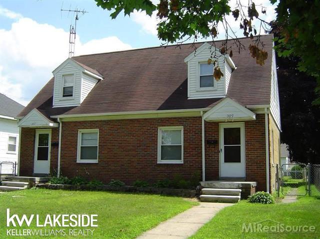 front view picture of 309 Jones, Mount Clemens, MI. 48043