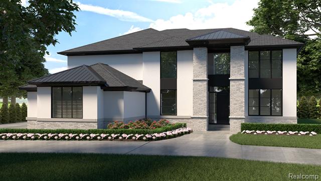 front view picture of 4456 W Maple (New Build), Bloomfield Hills, MI. 48301