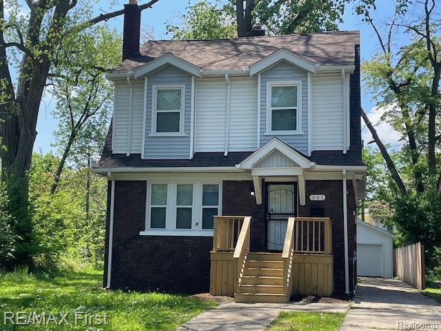 front view picture of 491 Marlborough Street, Detroit, MI. 48215