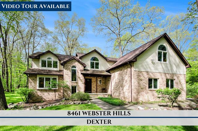front view picture of 8461 Webster Hills Road, Dexter, MI. 48130