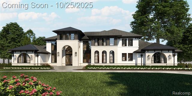 front view picture of 2668 Turtle Lake New Build, Bloomfield Hills, MI. 48302