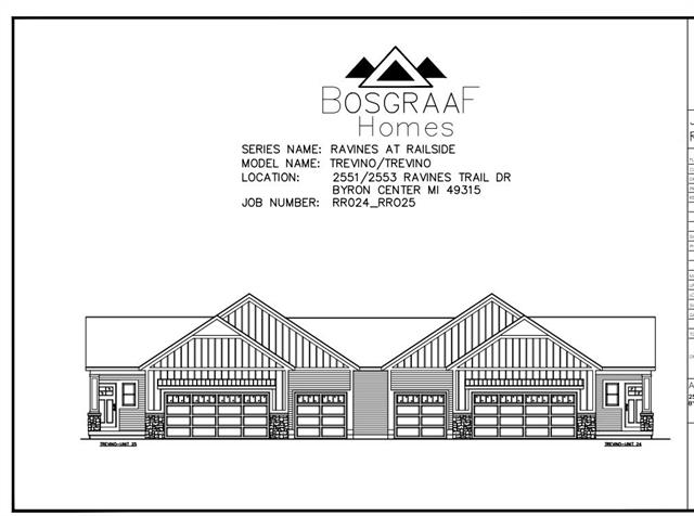 front view picture of 2553 Ravines Trail Drive Sw, Byron Center, MI. 49315