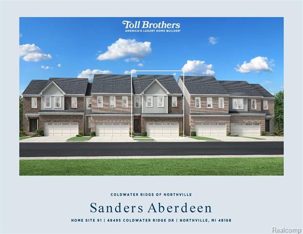 front view picture of 49495 Coldwater Ridge Drive, Northville, MI. 48168